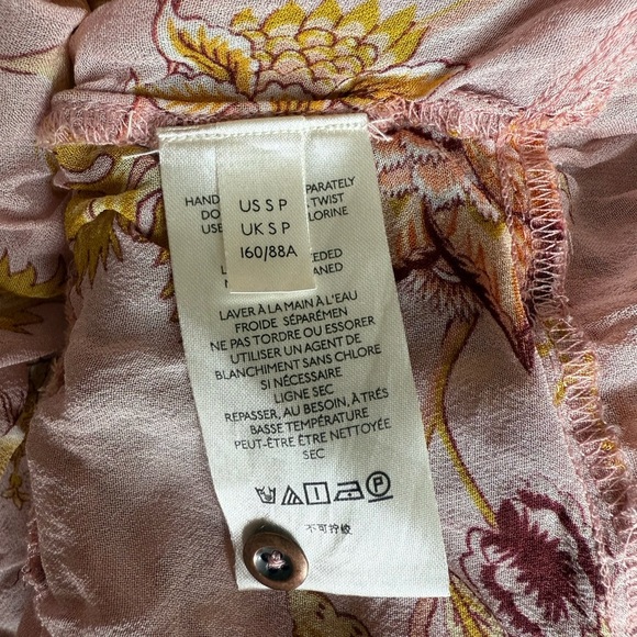 Anthropologie Sheer Ruffled Tunic Blouse Size Small - Picture 6 of 9